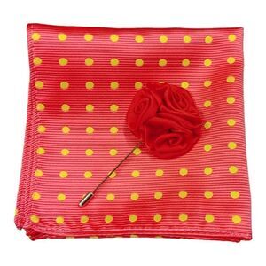 MEN'S FASHION  LAPEL FLOWER WITH HANDMADE STICK PIN WITH COORDINATING HANKY.